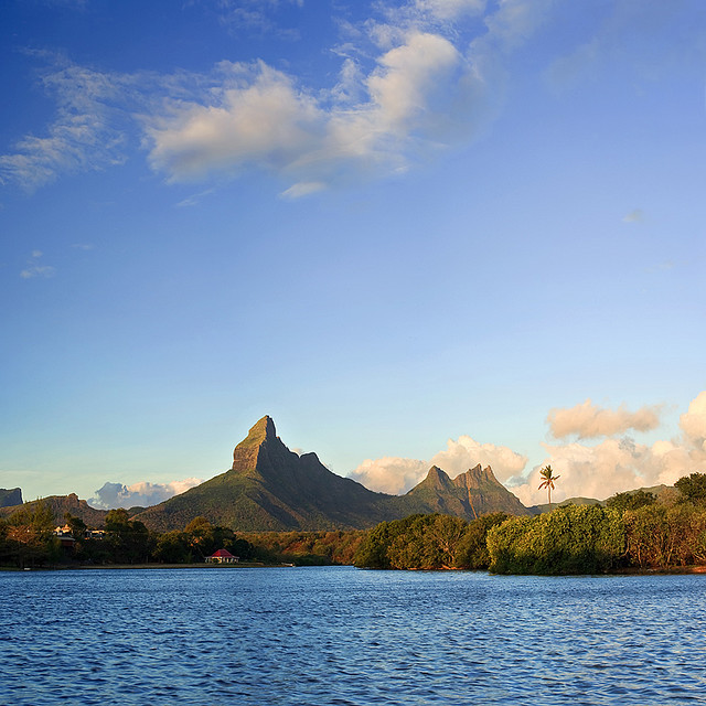 by Michele F. on Flickr.Tamarin Bay with Trois Mamelles and Montagne du Rempart - Mauritius, Indian Ocean.