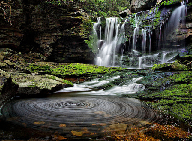 by ForestGladesiWander on Flickr.Elakala Falls in West Virginia, USA.