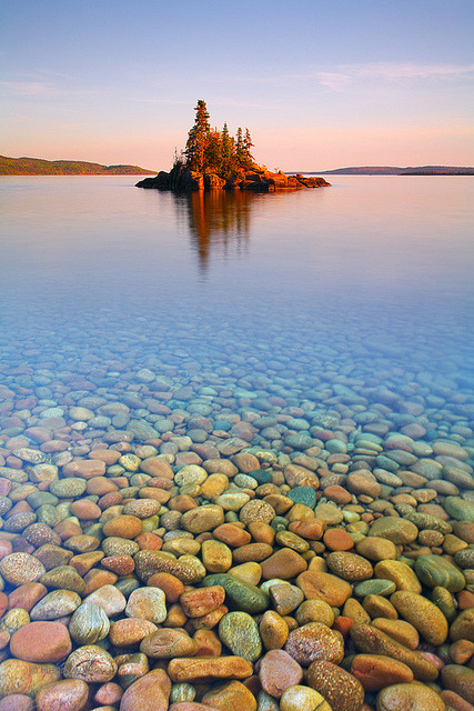 Sunset Island, Lake Superior, Canada