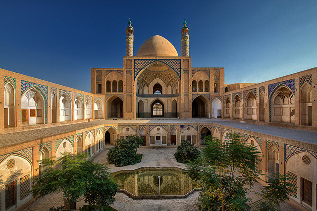 by _skynet on Flickr.Agha Bozorg Mosque in Kashan, Iran.