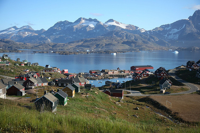 The village of Tasiilaq in East Greenland
