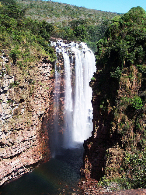 Arco-Iris Waterfall in Noel Kempf National Park, Bolivia