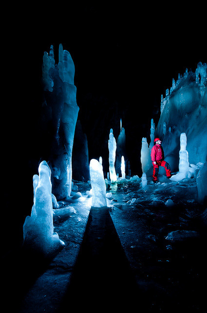 Scarisoara Ice Cave in Apuseni Mountains, Romania