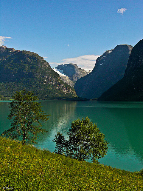 Lake Loen in Sogn og Fjordane county, Norway