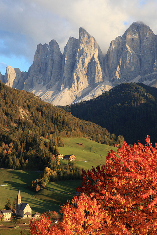 Mountain Village, The Dolomites, Italy