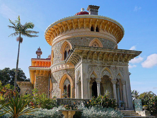 The romantic neo-gothic palace of Monserrate in Sintra, Portugal