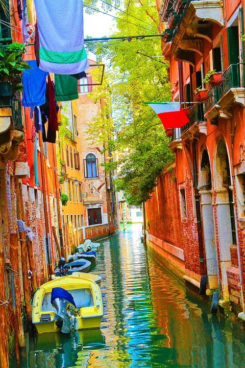 Colorful Canal, Venice, Italy