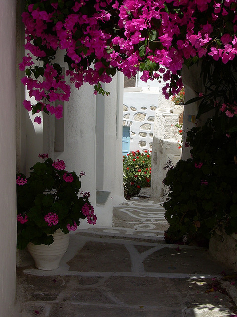 Cycladic alleys in Hora, Serifos Island, Greece