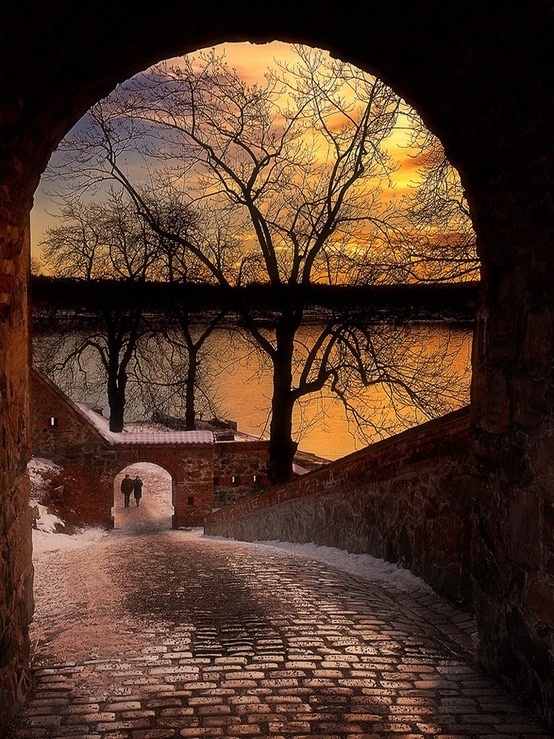 Winter Sunset, Akershus Castle, Oslo, Norway
