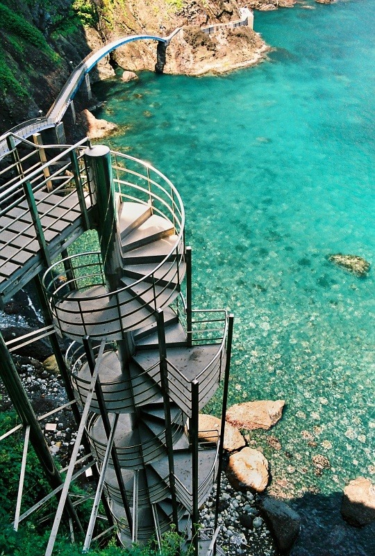 Spiral staircase in Ulleung-Do Island, South Korea