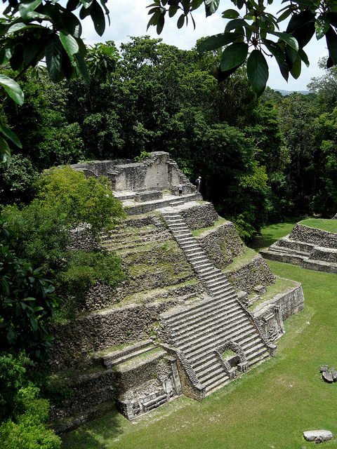 The mayan pyramid at Caracol in Cayo district, Belize