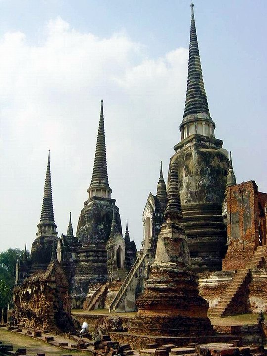 Ruined stupas of Ayutthaya, the ancient capital of Thailand