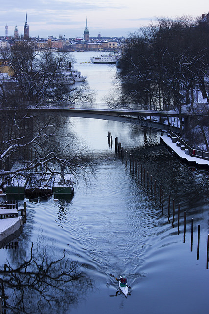 Winter kayaking in Stockholm / Sweden